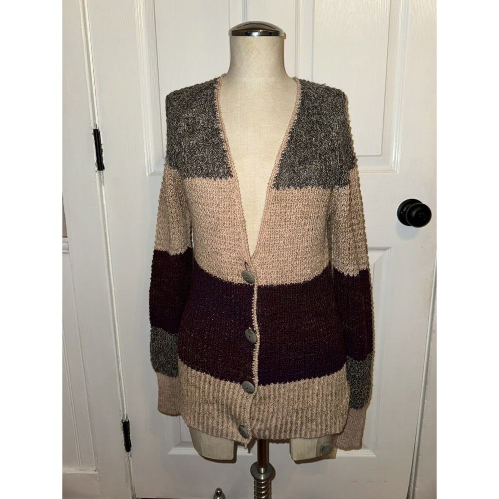Free People Lake Tahoe Colorblock‎ Cardigan Sweater XS Button Up NWOT